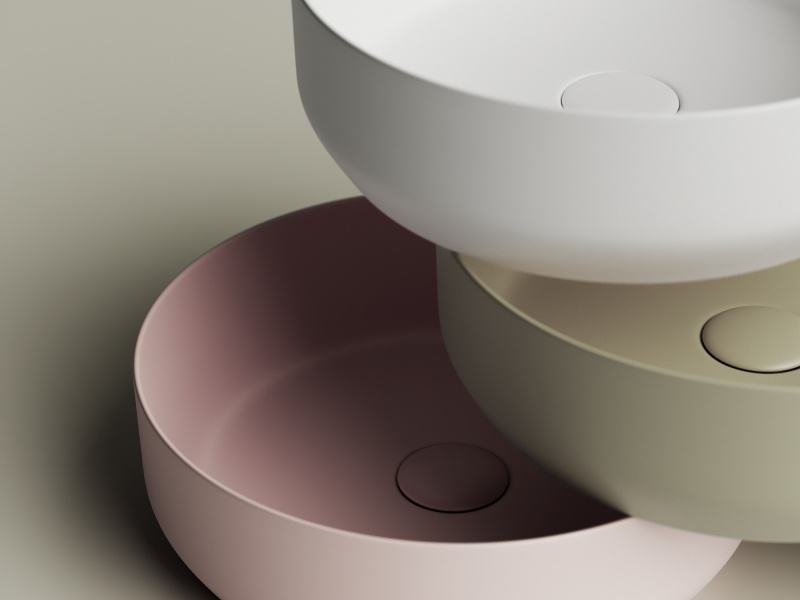 Умывальник чаша накладная круглая Element 390*390*120мм Ceramica Nova белый CN6022