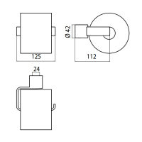 EMCO Fino Держатель т/б без крышки, подвесной, цвет: хром