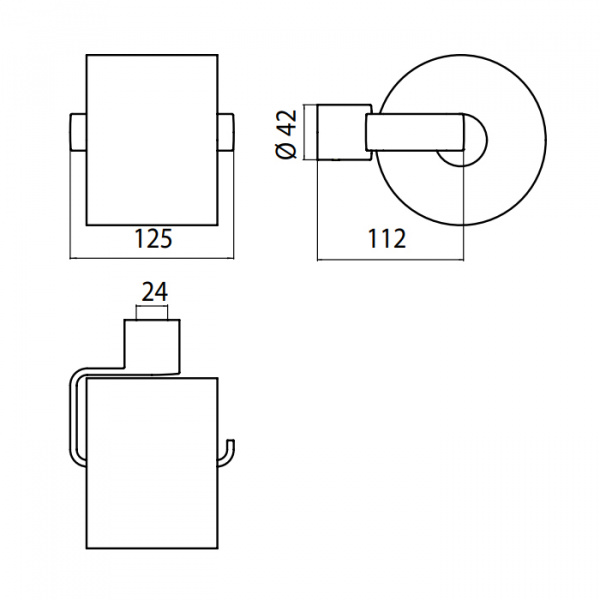 EMCO Fino Держатель т/б без крышки, подвесной, цвет: хром