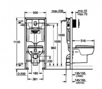 Комплект Grohe Solido 39191000 подвесной унитаз + инсталляция + кнопка