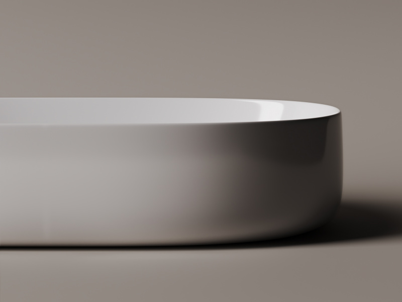 Умывальник чаша накладная овальная Element 675*350*140мм Ceramica Nova белый CN5022
