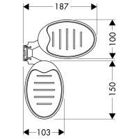 Hansgrohe Raindance Cassetta Мыльница, подвесная, цвет: хром