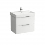 Laufen Base Тумба подвесная 70x46.5см, с раковиной, с 2 выдвиж. ящиками, цвет: белый матовый