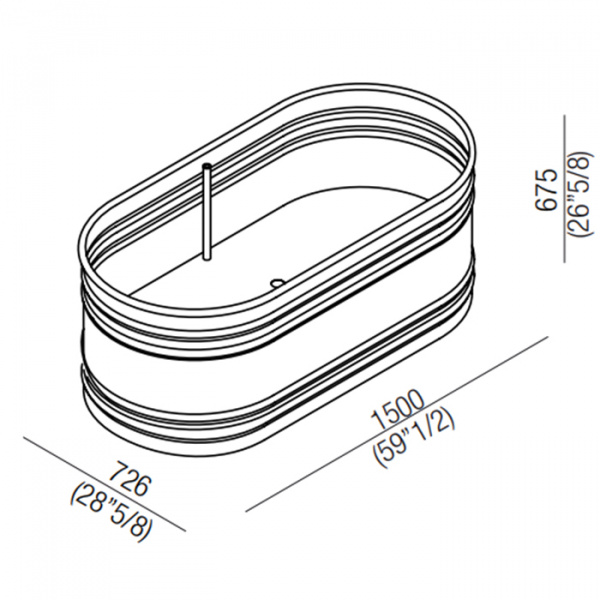 Agape Vieques Ванна отдельностоящая 150x72.6x67.5 см