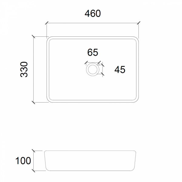 Раковина накладная стеклянная ABBER Glas AK2313B черная