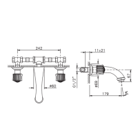 Nicolazzi Onice Смеситель для раковины встраиваемый, цвет: хром