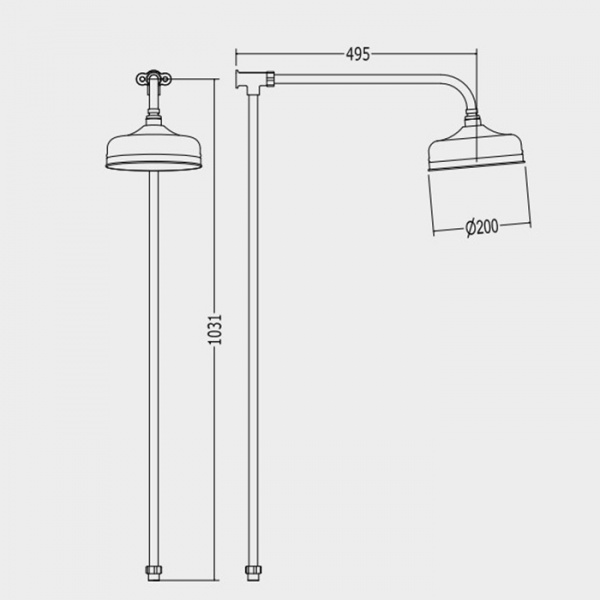 Devon&Devon Верхний душ диаметром 20см, цвет: никель