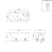 Devon&Devon Kensington Ванна чугунная отдельностоящая 154х78хh63,4 см