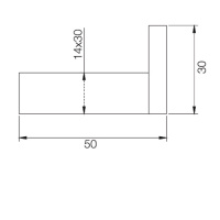 Carlo Frattini Quadra Крючок одинарный, подвесной, цвет: чёрный матовый