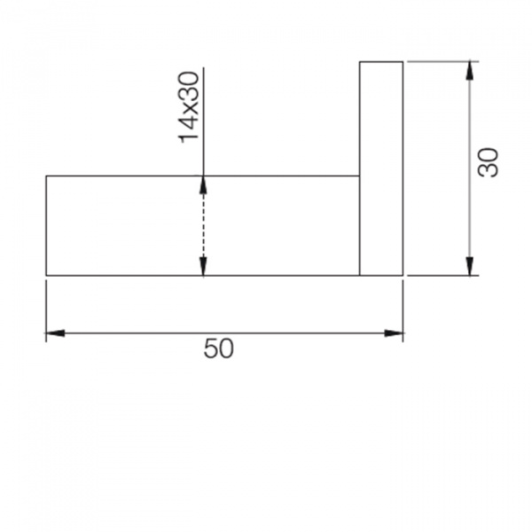 Carlo Frattini Quadra Крючок одинарный, подвесной, цвет: чёрный матовый
