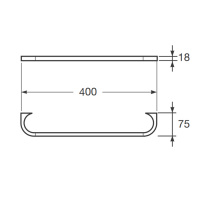 Armani Roca Baia Полотенцедержатель 40см, подвесной, цвет: brushed steel