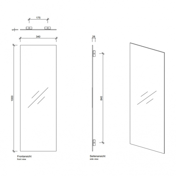 Decor Walther Space 034100 Зеркало 34x100см