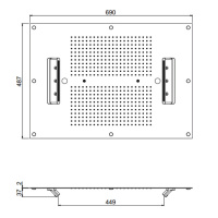 Carimali MyDream Верхний душ 700х500 мм, потолочный, 484 форсунки, 4 потока воды, хромотерапия, цвет: хром