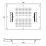 Carimali MyDream Верхний душ 700х500 мм, потолочный, 484 форсунки, 4 потока воды, хромотерапия, цвет: хром