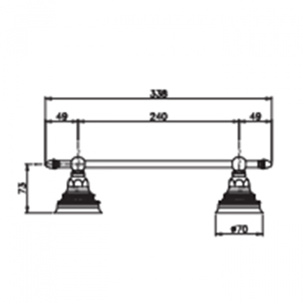 Nicolazzi Impero Полотецедержатель одинарный 30 см, цвет: золото