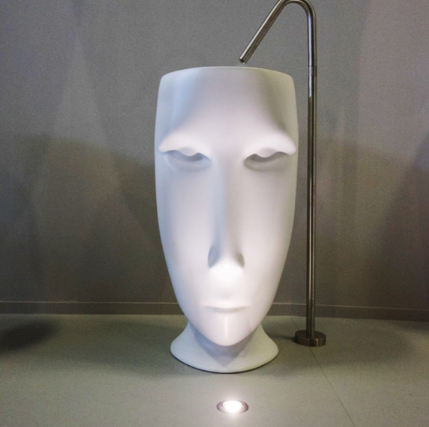 Kerasan Artwork Moloco Раковина 45х51х94.5 см, без отв., напольная, слив в стену, цвет: белый