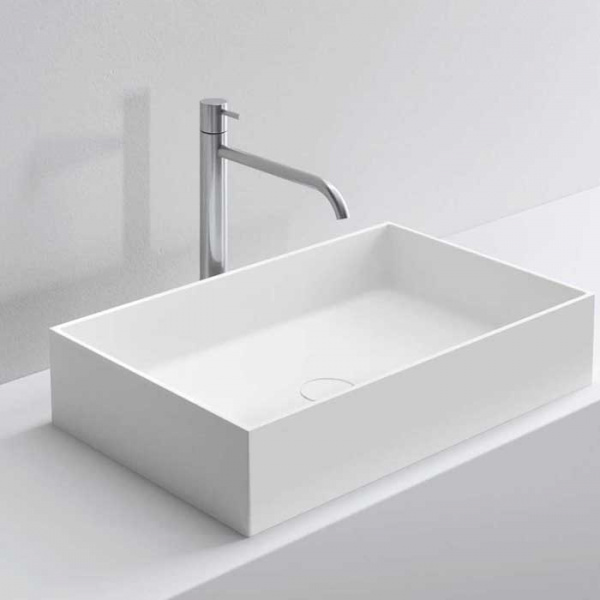 NOORTH milldue edition Раковина 63х38х14.2 см, без отв., накладная, цвет: белый