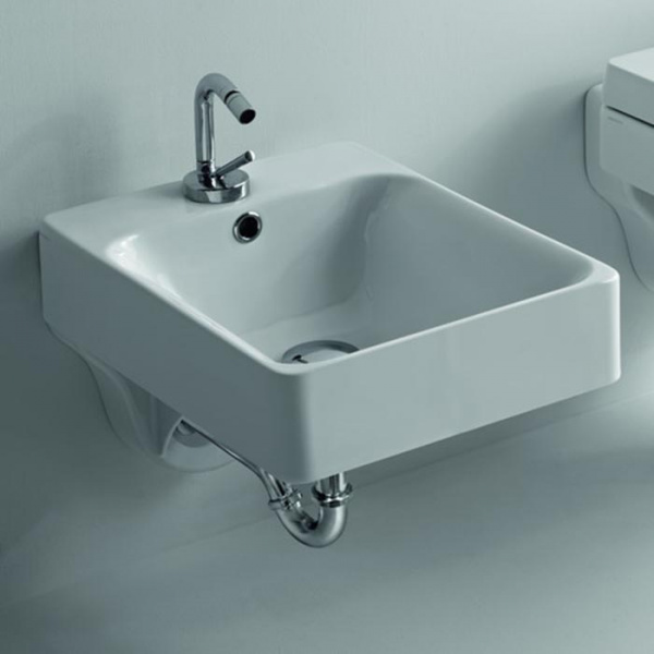 Kerasan Cento биде 51х35см, прямоугольное, подвесное, с 1 отв. под смеситель, белое