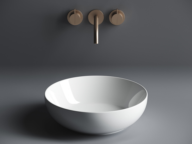 Умывальник чаша накладная круглая Element 370*370*110мм Ceramica Nova белый CN6020