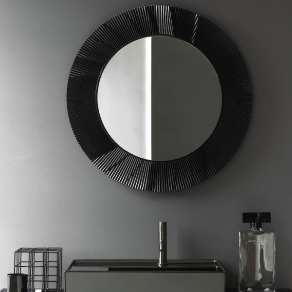Laufen Kartell Зеркало круглое d=78см, настенное, без подсветки, цвет: черный