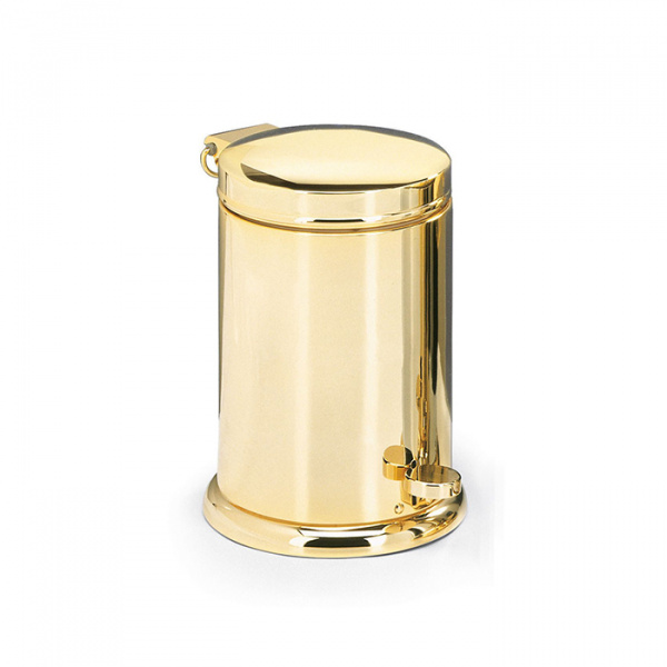Decor Walther TE 37 SC Ведро 21xh29см, с педалью и крышкой, softclose, напольное, цвет: золото