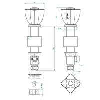 THG Petale De Cristal Noir Вентиль смесителя для раковины, цвет: хром
