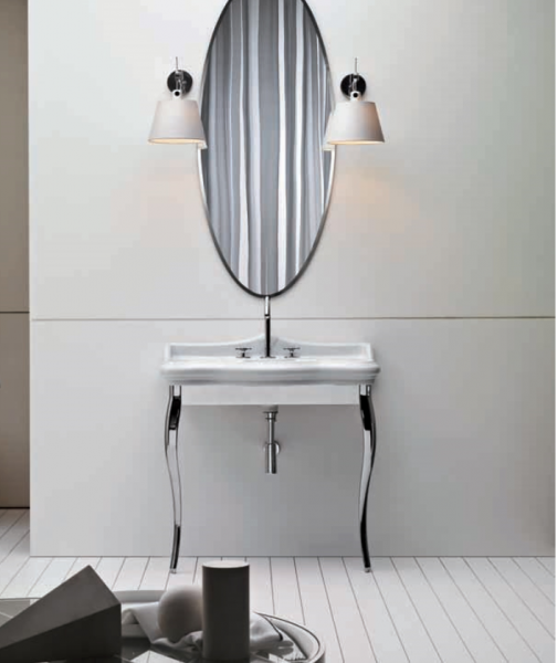 AZZURRA JUBILAEUM Консоль напольная 91х56см, с раковиной без отв., цвет: хром