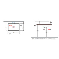 Globo Forty3 Раковина 60х37х14 см, без отв., цвет: белый
