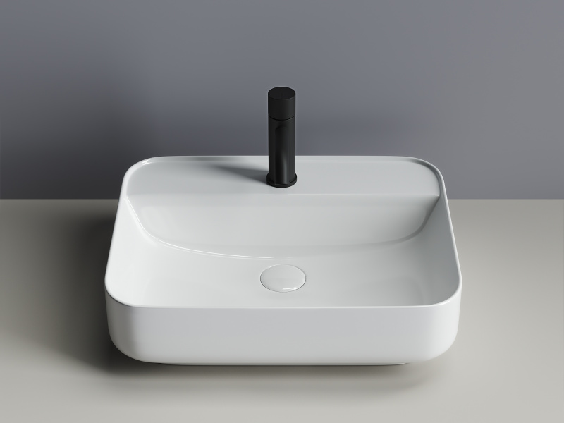 Умывальник чаша накладная прямоугольная Element 500*400*140мм Ceramica Nova белый CN5015