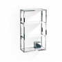 Decor Walther ET 6 Шкафчик открытый 35x15x60см, стекло белое, подвесной, цвет: хром