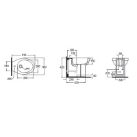 AZZURRA Cult Биде напольное 51х36см, цвет: белый