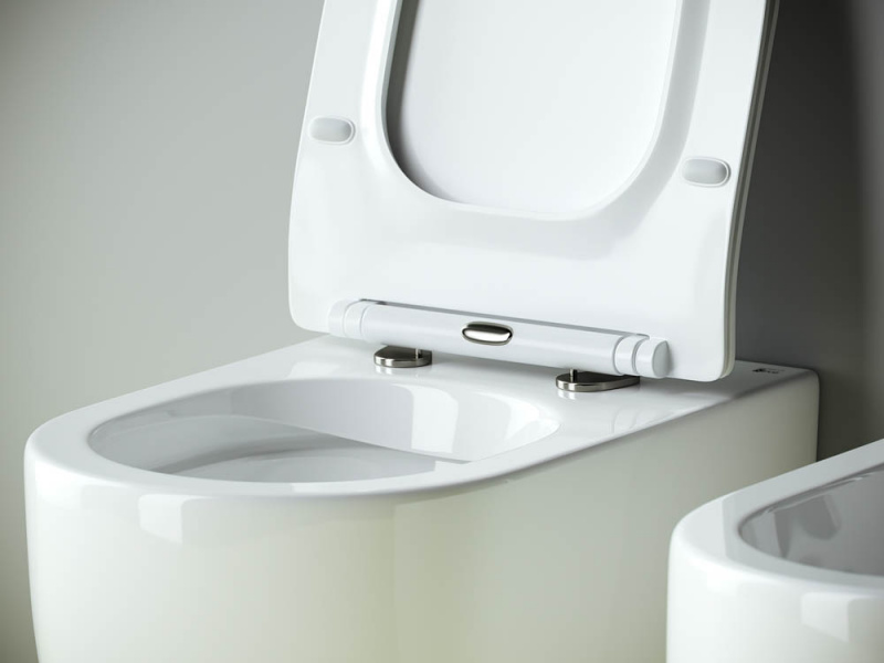 Напольный приставной унитаз Metropol Rimless Ceramica Nova белый CN4004