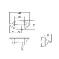 Devon&Devon Emily Держатель туалетной бумаги, керамика, подвесная, цвет: белый