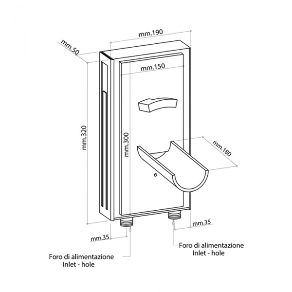 Встраиваемый смеситель для раковины излив Bongio Acquaviva brilliant, цвет: хром/swarovski