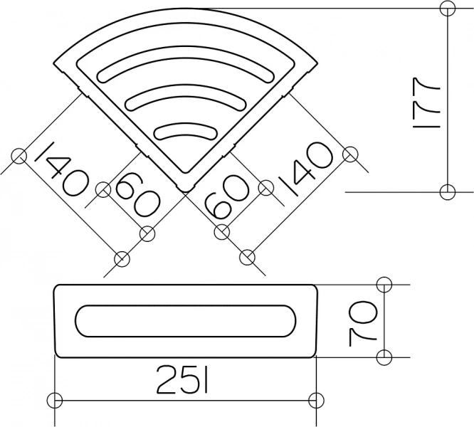 Полка Keuco Elegance new 11657 хром, белая