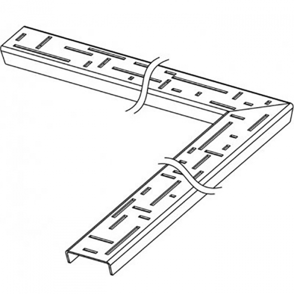 TECE Решетка угловая &quotlines", 900х900 мм, н. сталь, пол.