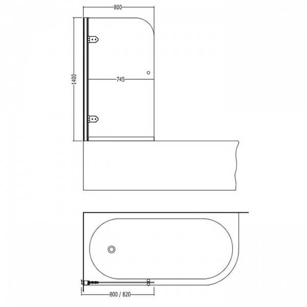 Devon&Devon Savoy S Душевое ограждение 80х140см., цвет: хром