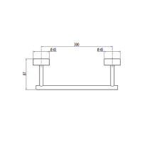 Gattoni Easy Полотенцедержатель 30см, подвесной, цвет: хром