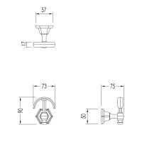 Devon&Devon Jubilee Крючок вешалка, подвесной, цвет: никель блестящий