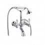 Nicolazzi Petit Mont Blanc Смеситель для ванны с душем duplex настенный на 2 отверстия, излив: 155 мм, цвет: хром