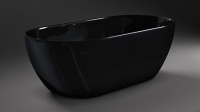 Ванна из искусственного камня Alda Ceramica a-Uno 170*80 овальная, отдельностоящая (Черный глянцевый)