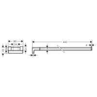Hansgrohe AddStoris Полотенцедержатель 44.5см., двухрожковый, цвет: белый матовый