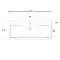 Eban Clever 101 Раковина 101х46.5 см, 1 отв., цвет: белый