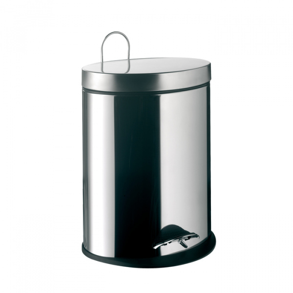 Emco System2 Ведро для мусора, 5 л., напольное, овальное, цвет: хром