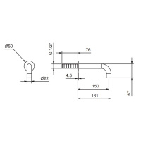Fantini Fontane Bianche Излив смесителя для раковины, настенный, цвет: Matt Gun Metal PVD