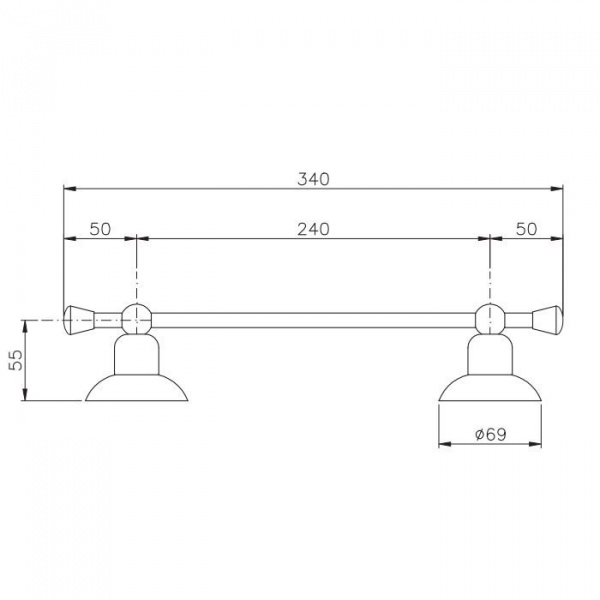 Nicolazzi Cristallo Di Rocca Полотенцедержатель 24 см, подвесной, цвет: хром