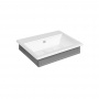 Gessi Eleganza Раковина 70х52 см, без отв., накладная/подвесная, с переливом, цвет: белый/RAL