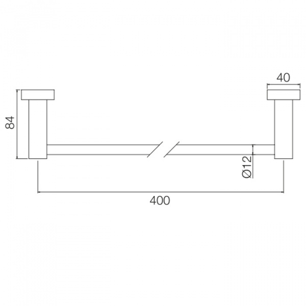 Carlo Frattini Spillo Tech Полотенцедержатель 60см., основания &quotX", подвесной, цвет: хром