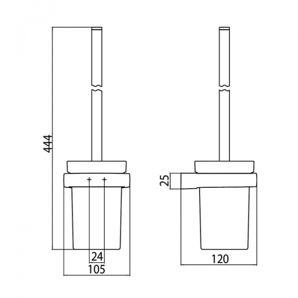 Emco Trend Ерш подвесной, цвет: хром/хрусталь