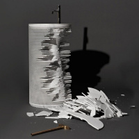 Antonio Lupi Introverso Раковина 45х85 см, без отв., без перелива, с д/клапаном, сифоном, слив в пол, мрамор, цвет: Marmo Carrara